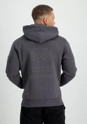 Alpha Industries Air Force Hoodie Dunkelgrau/Hellgrau/Grau/Dunkelblau