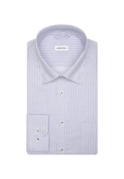 Businesshemd Regular Regular Langarm Covered-Button-Down-Kragen Druck