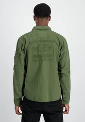 Alpha Industries Oversize Shirt Air Force EMB Shirt Dunkelgrün/Khaki
