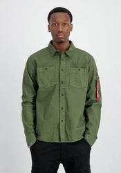 Alpha Industries Oversize Shirt Air Force EMB Shirt Dunkelgrün/Khaki