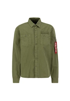 Alpha Industries Oversize Shirt Air Force EMB Shirt Dunkelgrün/Khaki