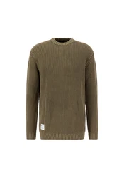Alpha Industries Sweater Knitwear Acid Pullover Dunkelgrün/Khaki