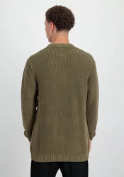 Alpha Industries Sweater Knitwear Acid Pullover Dunkelgrün/Khaki