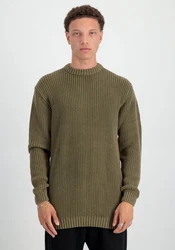 Alpha Industries Sweater Knitwear Acid Pullover Dunkelgrün/Khaki