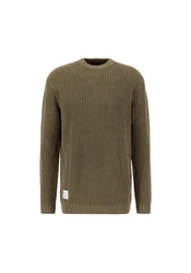 Alpha Industries Sweater Knitwear Acid Pullover Dunkelgrün/Khaki