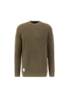 Alpha Industries Sweater Knitwear Acid Pullover Dunkelgrün/Khaki