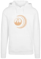 F4NT4STIC Rundhalspullover Herren Weiß/Creme/Orange