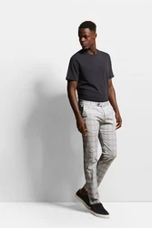 bugatti Chinohose mit krpernaher Passform Mischfarben/Beige/Grau