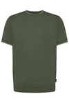bugatti T-Shirt mit Kontraststreifen Dunkelgrün/Grün
