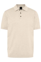 bugatti Poloshirt in klassischer Form Khaki/Beige/Braun/Weiß