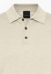 bugatti Poloshirt in klassischer Form Khaki/Beige/Braun/Weiß