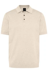 bugatti Poloshirt in klassischer Form Khaki/Beige/Braun/Weiß