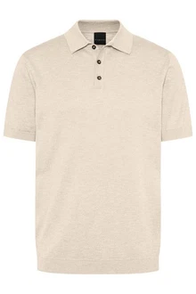 bugatti Poloshirt in klassischer Form Khaki/Beige/Braun/Weiß