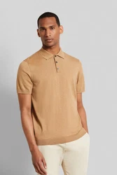 bugatti Poloshirt in klassischer Form Braun/Beige/Khaki