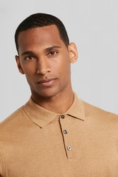 bugatti Poloshirt in klassischer Form Braun/Beige/Khaki