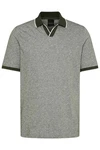bugatti Poloshirt mit Kontraststreifen Hellgrau/Grau