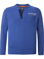 Jan Vanderstorm Strickpullover Elger Blau/Dunkelblau/Hellblau