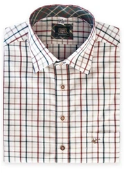 OS-Trachten Trachtenhemd Etaru Langarm Hemd Rot/Beige