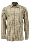 OS-Trachten Trachtenhemd Etaru Langarm Hemd Khaki/Grün/Braun/Beige/Dunkelgrün