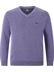 Jan Vanderstorm Strickpullover KEIMO Dunkelblau/Lila