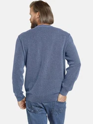 Jan Vanderstorm Strickpullover KEIMO Dunkelblau/Blau/Grau/Hellblau