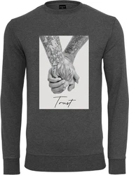 Mister Tee Rundhalspullover Trust 2.0 Crewneck Dunkelgrau/Grau