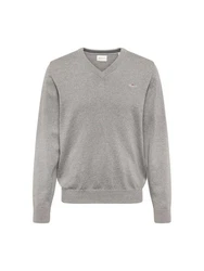 Gant Strickpullover CLASSIC COTTON V-NECK Grau/Hellgrau/Dunkelgrau
