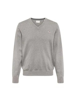 Gant Strickpullover CLASSIC COTTON V-NECK Grau/Hellgrau/Dunkelgrau
