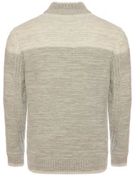 Carisma Strickpullover Herren Troyer (7803) Khaki/Beige/Braun/Grau
