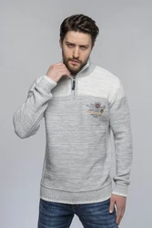 Carisma Strickpullover Herren Troyer (7803) Khaki/Beige/Braun/Grau