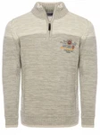 Carisma Strickpullover Herren Troyer (7803) Khaki/Beige/Braun/Grau