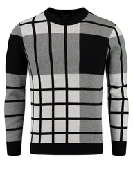 Rundhalspullover MST CUBE round (1-tlg)