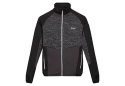 RennerXXL Fleecejacke Herren Outdoorjacke Schwarz/Rot/Dunkelgrau