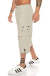 Kendindza Collection Cargobermudas 3/4 Hose Cargo Taschen Khaki/Beige