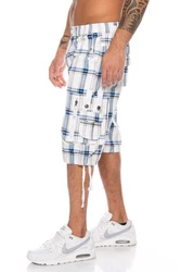 Kendindza Cargoshorts Cargobermuda Herren Blau/Dunkelblau/Hellblau/Weiß/Creme