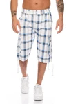 Kendindza Cargoshorts Cargobermuda Herren Blau/Dunkelblau/Hellblau/Weiß/Creme