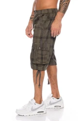 Kendindza Cargoshorts Cargobermuda Herren Dunkelgrün/Khaki