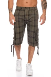Kendindza Cargoshorts Cargobermuda Herren Dunkelgrün/Khaki