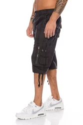 Kendindza Cargoshorts Cargobermuda Herren Schwarz/Khaki/Dunkelblau