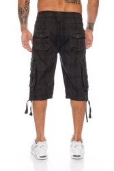 Kendindza Cargoshorts Cargobermuda Herren Schwarz/Khaki/Dunkelblau