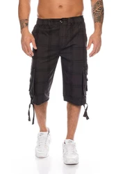 Kendindza Cargoshorts Cargobermuda Herren Schwarz/Khaki/Dunkelblau