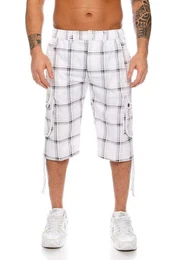 Cargobermudas 3/4 Bermuda Shorts Herren, Kurze Hose Herren, Cargo Shorts Dehnbund Taschen Capri Cargohose kurz