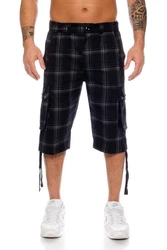 Kendindza Cargobermudas Bermuda Shorts Herren Dunkelblau/Blau/Schwarz