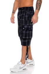 Kendindza Cargobermudas Bermuda Shorts Herren Dunkelblau/Blau/Schwarz