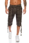 Kendindza Cargobermudas Bermuda Shorts Herren Khaki/Dunkelgrün