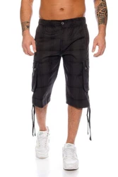 Kendindza Cargobermudas Bermuda Shorts Herren Schwarz/Dunkelblau/Dunkelgrau/Khaki