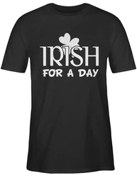 Shirtracer T-Shirt Irish For A Day St Patricks Day Grün/Blau/Hellblau