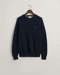 Gant Rundhalspullover COTTON PIQUE C-NECK Blau
