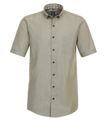 Redmond Kurzarmhemd Comfort Fit 241500999 Khaki/Beige/Weiß/Dunkelgrün