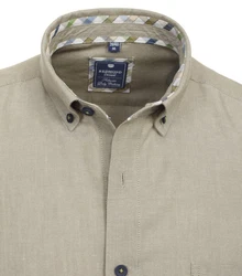 Redmond Kurzarmhemd Comfort Fit 241500999 Khaki/Beige/Weiß/Dunkelgrün